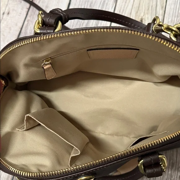 Authentic Coach Peyton Leather Cora Domed Satchel - Picture 9 of 13